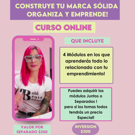 Curso Online  Construye tu marca organiza y emprende! Bundle